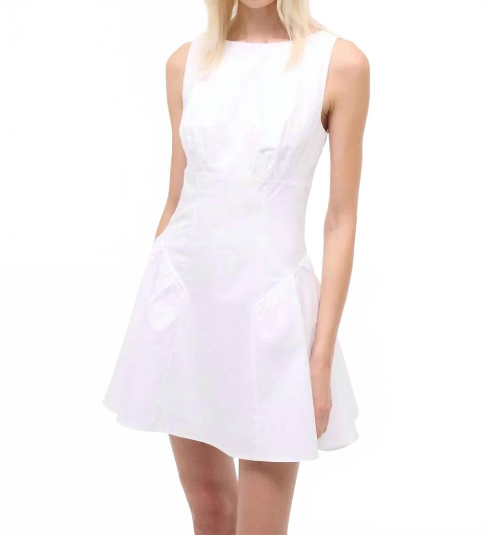 NEW STAUD gwen mini dress in white